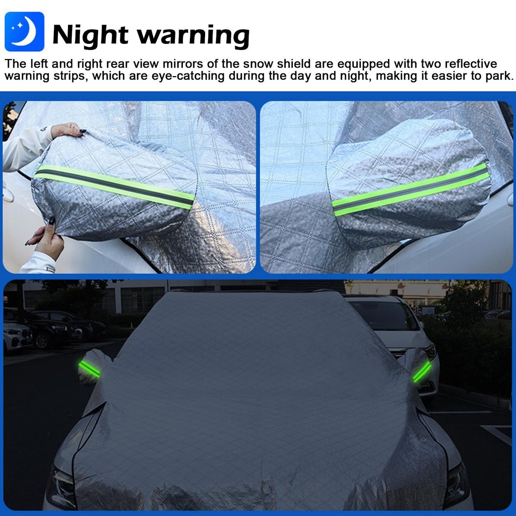 Capa De 7 Camadas De Vento Espesso Frontal Do Carro Pára-Brisas De Tamanho Grande Meia Sol I8k9