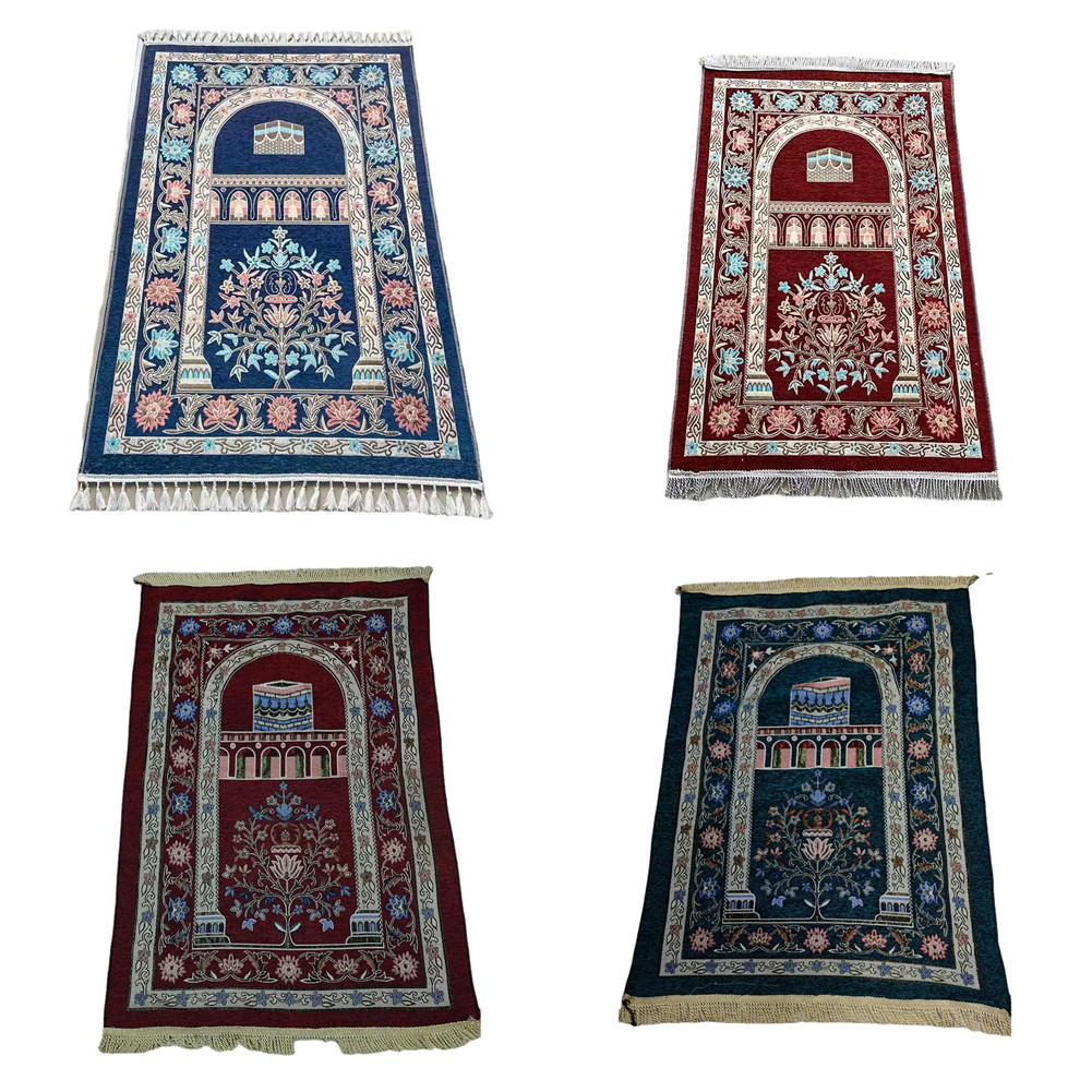 Imagem Novo Tapete De Oração Muçulmano Islâmico Poliéster Adoração Macio