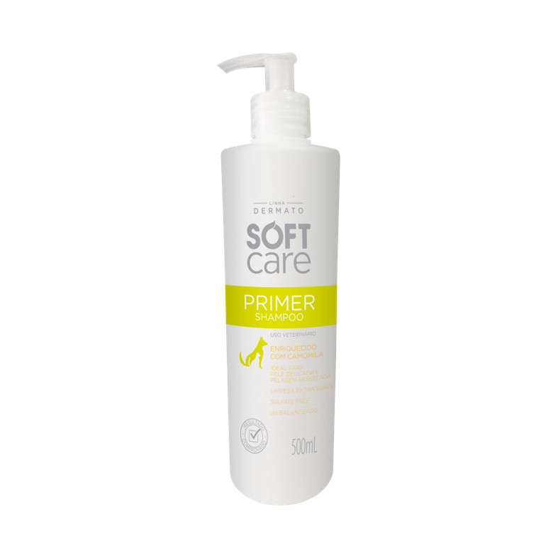 Shampoo Dermatológico Pet Primer Soft Care Cachorro Gato Pele Sensível Pré-Banho 500mL