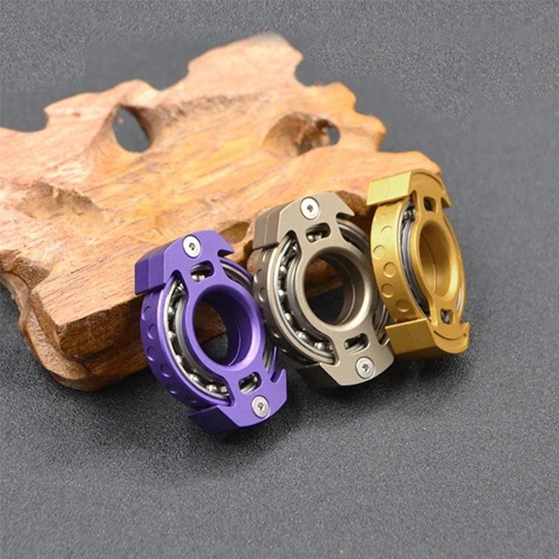 EDC Aviation Aluminum Alloy Reactor Ring Fidget Spinner Anti Stress Brinquedos De Escritório Para Adultos Giroscópio Portátil De Alívio Da Ansiedade