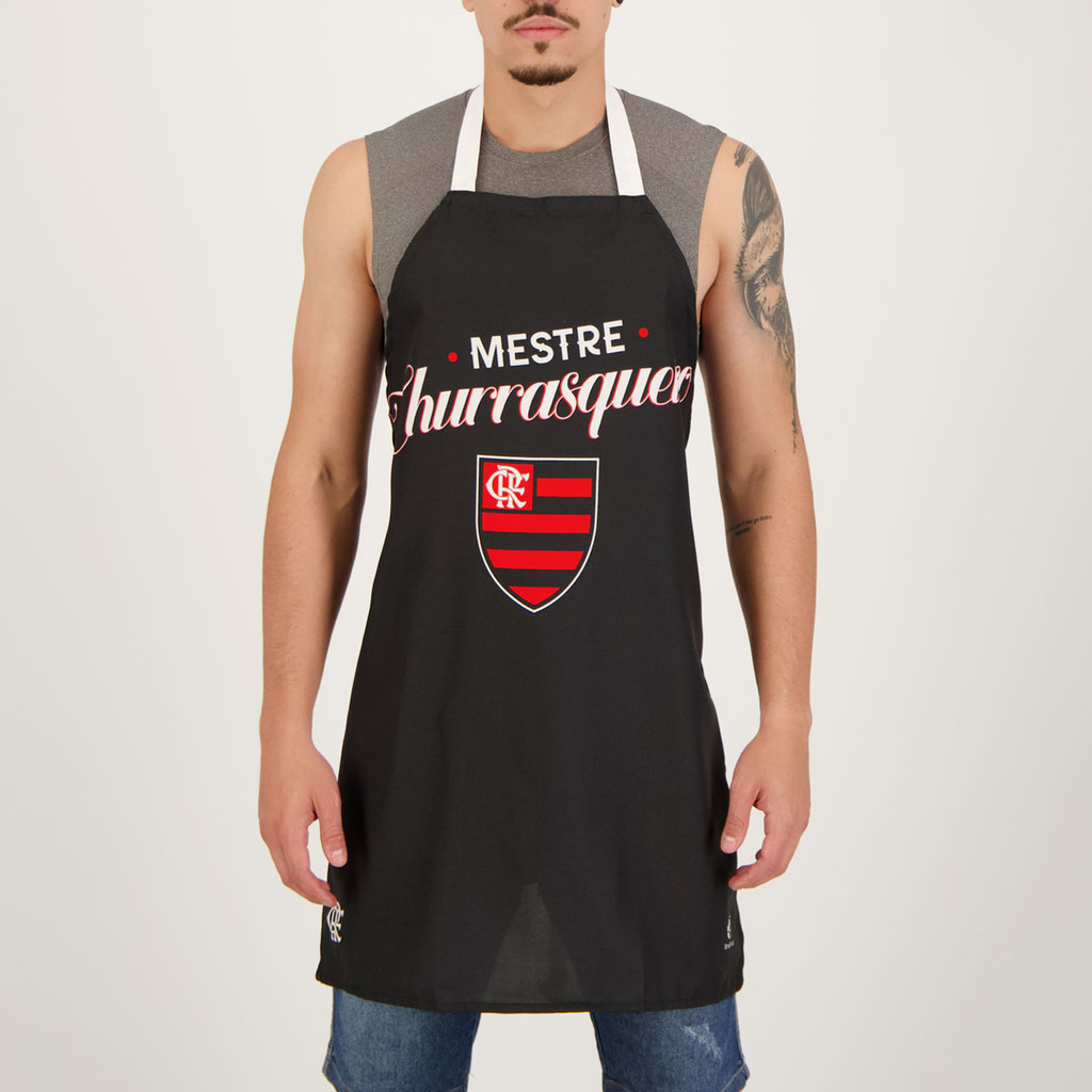 Avental Flamengo Mestre Churrasqueiro Preto em Oferta na Shopee