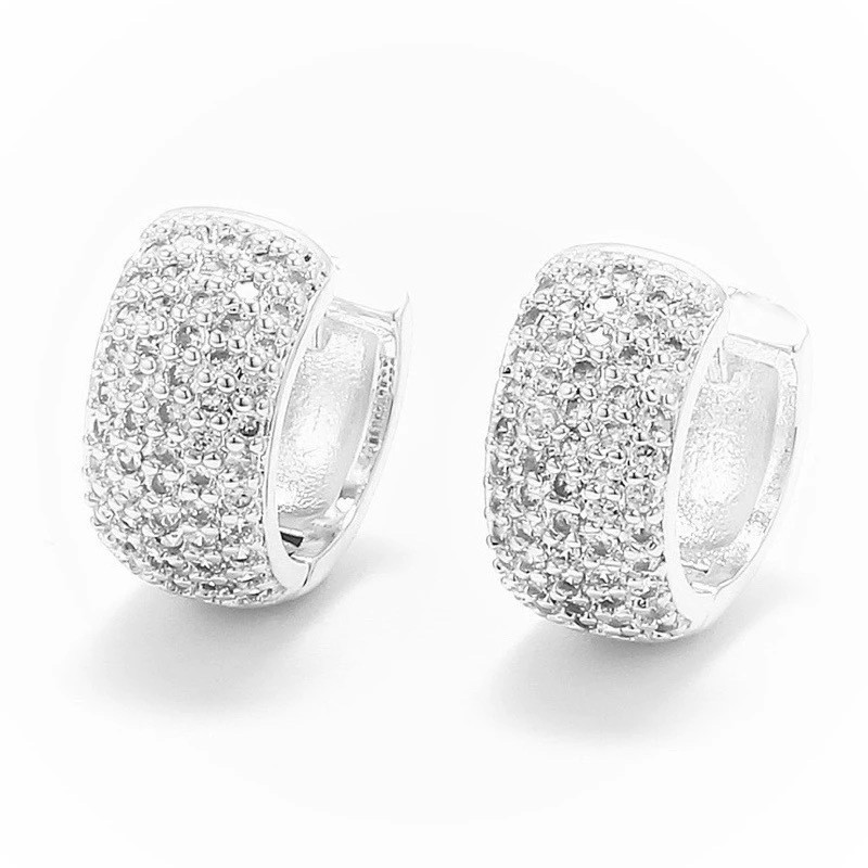 Brinco masculino na prata 925 possui zirconia original