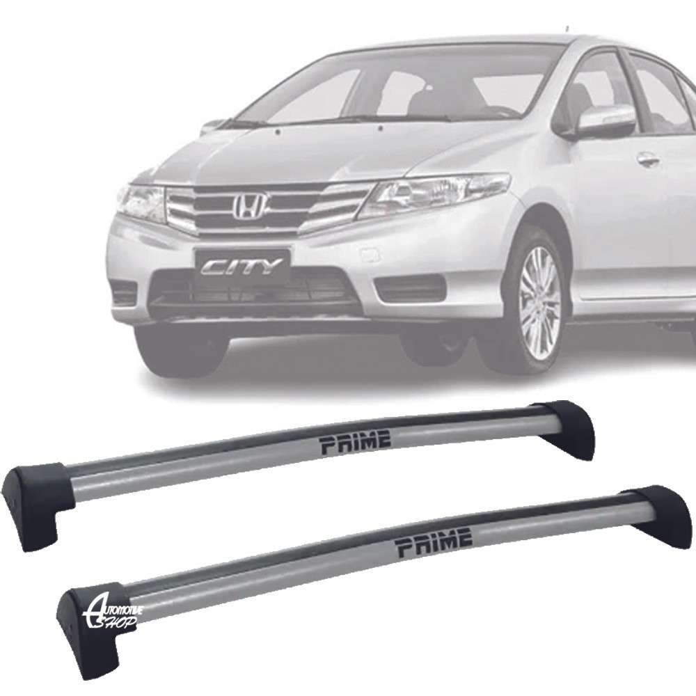Rack Teto Aluminio Prime Honda City 2008 a 2013 Prata PR040