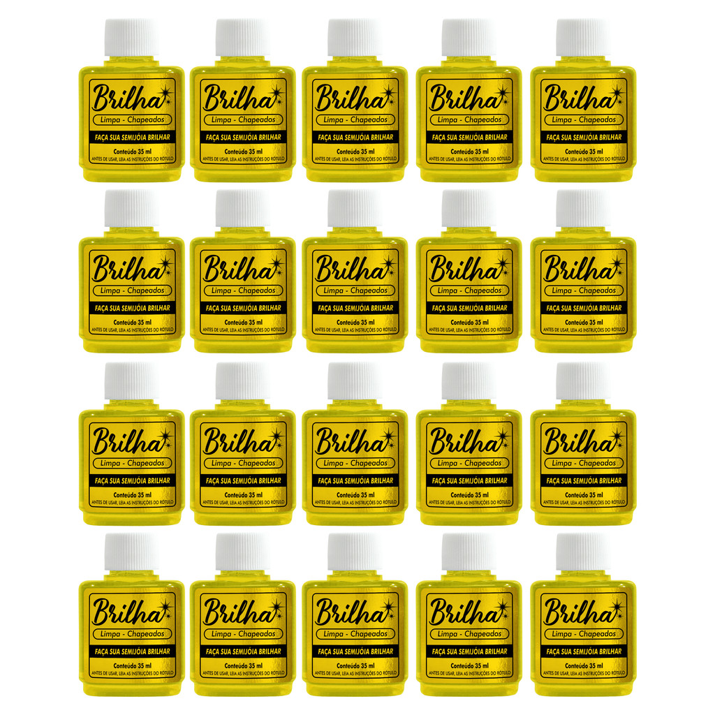 Kit 20 Limpa Folheados Atacado Brilha 35ml