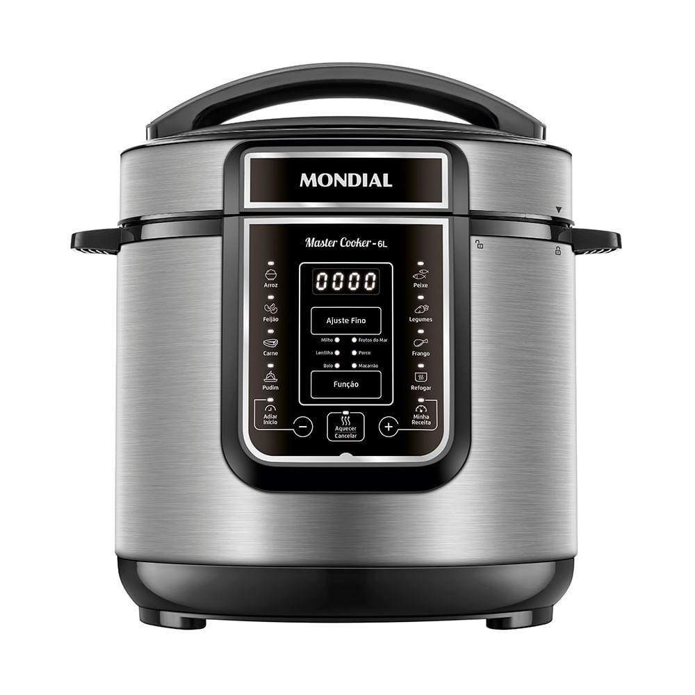 Panela De Pressão Elétrica Digital 6L Mondial Preto/inox 220V PE-60-6L-I em Oferta na Shopee