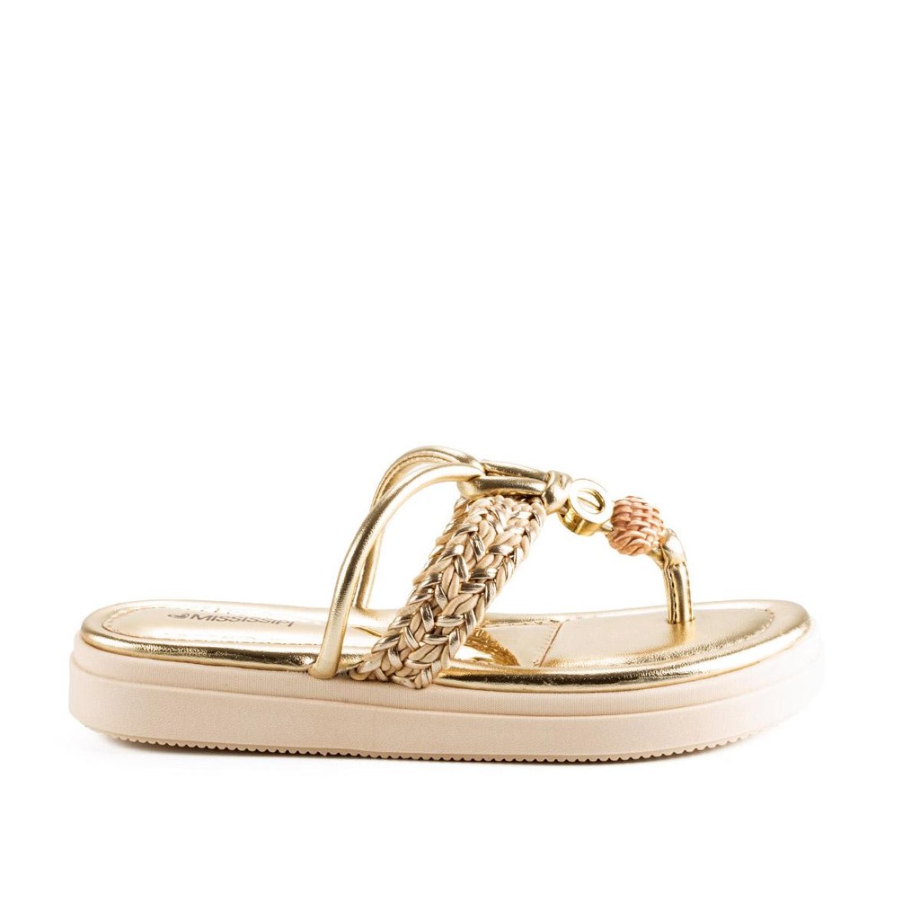 Chinelo Mississipi Flatform Metalizado MB084 - Women Shoes