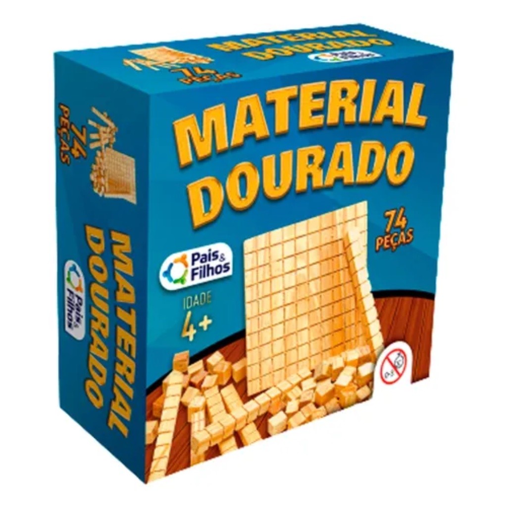 Material Dourado Completo 74 Peças Educativo Pedagógico em Oferta na Shopee
