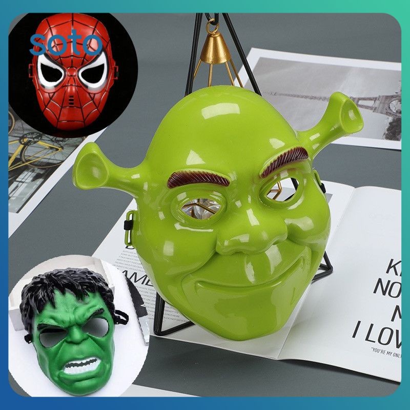 Máscara De Halloween Shrek SOTO Crianças Adulto Desenho Animado Anime Máscara Engraçada Dança Performance Traje Festa Para Crianças Presente em Oferta na Shopee