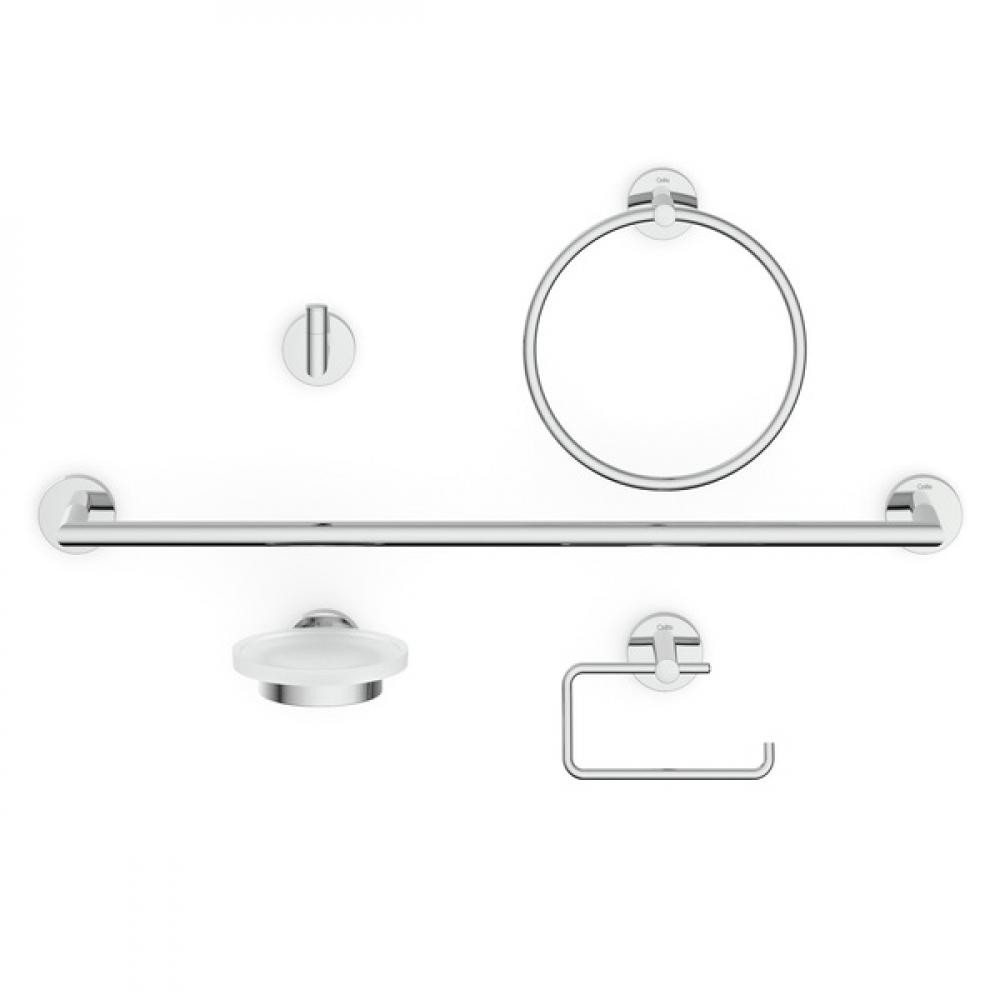 Kit Acessórios 5 Peças City Cromado Celite em Oferta na Shopee