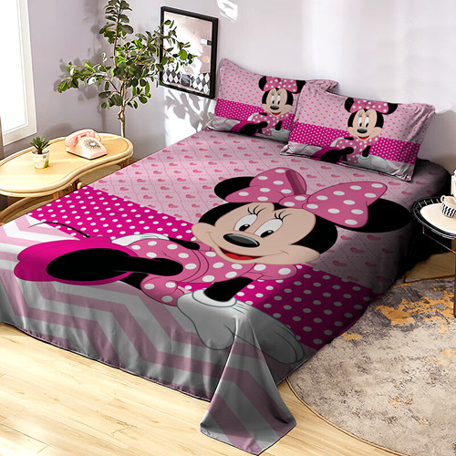 Lençol Casal Padrão de Personagem com bainha Minnie em Oferta na Shopee