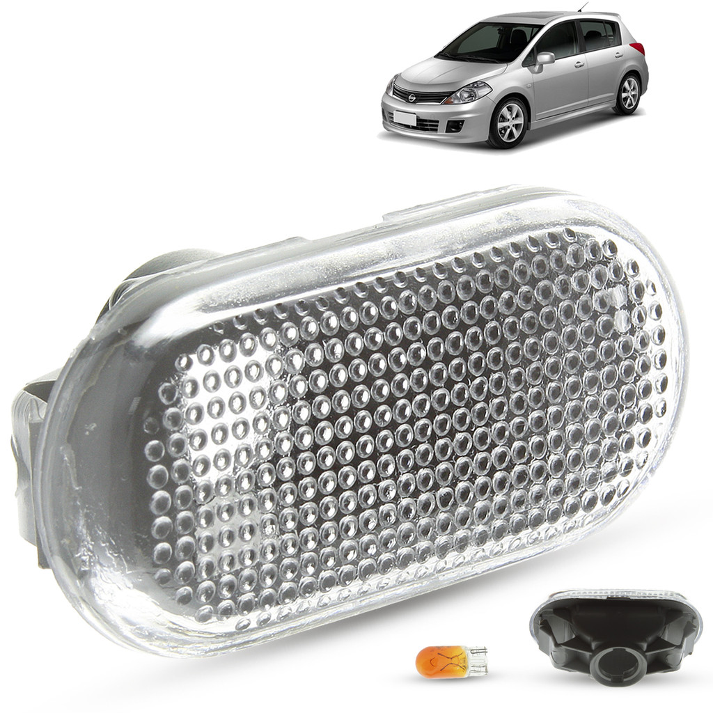 Lanterna Pisca Seta Lateral + Lâmpada Nissan Tiida Hatch Sedan 2007 2008 2009 2010 2011 2012 2013 2014 2015