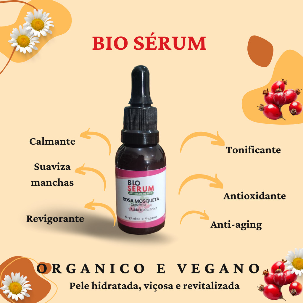 Sérum Facial Clareador c/ Rosa Mosqueta 30ml Eco Spa