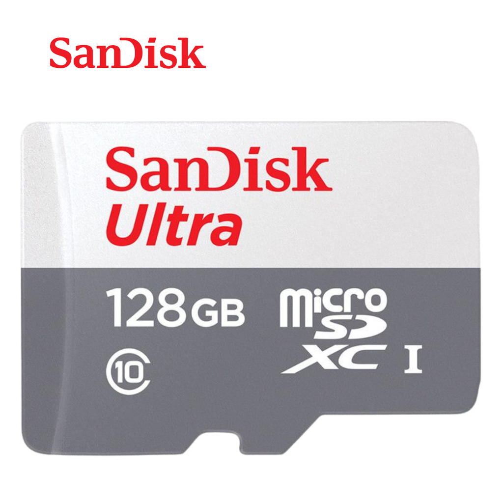 Sandisk 128GB Cartão de Memória Fotos e Vídeos 4K Alta Velocidade Ultra Sdsquar-128-Gn6mn +Adaptador