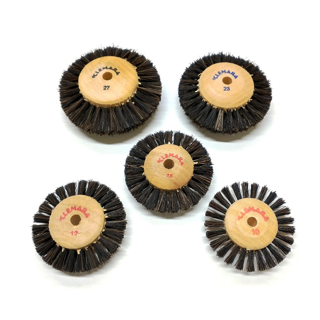 Escovas De Crina Para Polimento Ourives Dental Prótese Rotativa Temos todas Clemara 27, 23, 20, 15, 12, 10