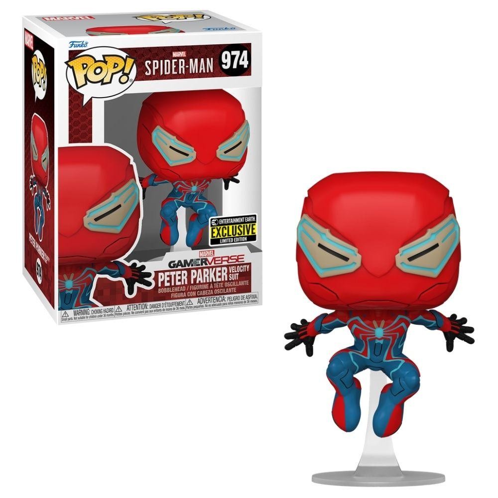 Boneco Funko POP! Spider Man 2 Peter Parker Velocity Suit - Hobbies & Collections