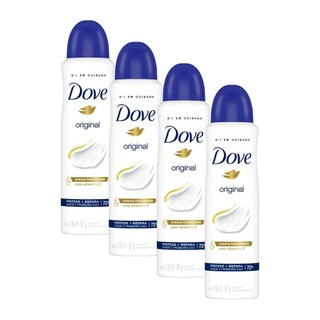 Kit 4 Desodorantes Dove Antitranspirante Aerossol Original 150ml em Oferta na Shopee