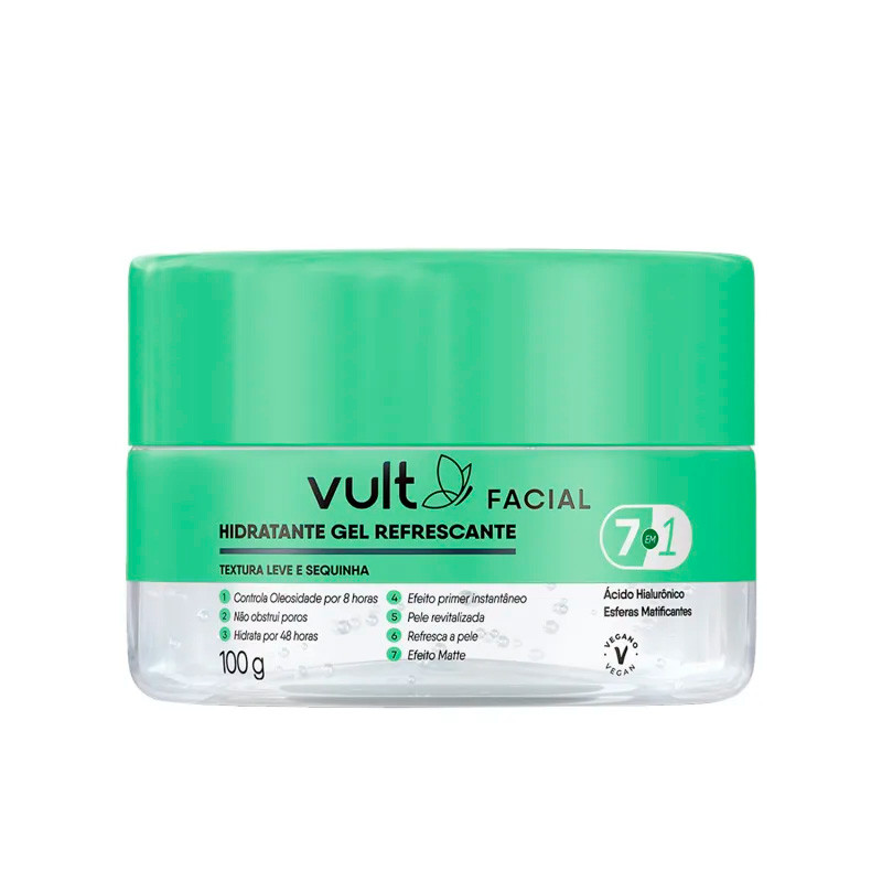VULT HIDRATANTE GEL REFRESCANTE FACIAL 100 G em Oferta na Shopee