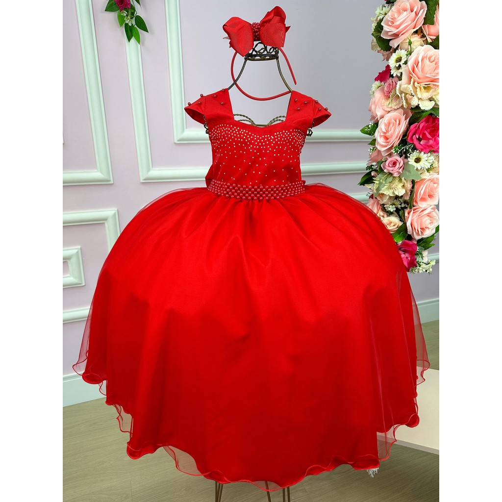 Vestido Giovanella/Giovanela Longo Valentina Vermelho