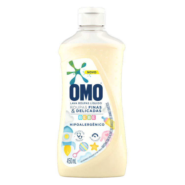 Lava-Roupas Líquido Bebê OMO 450ml