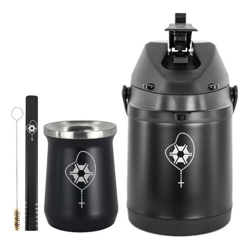 Kit Tereré Garrafa Térmica 2.5l Copo 236ml Agronomia Terço em Oferta na Shopee
