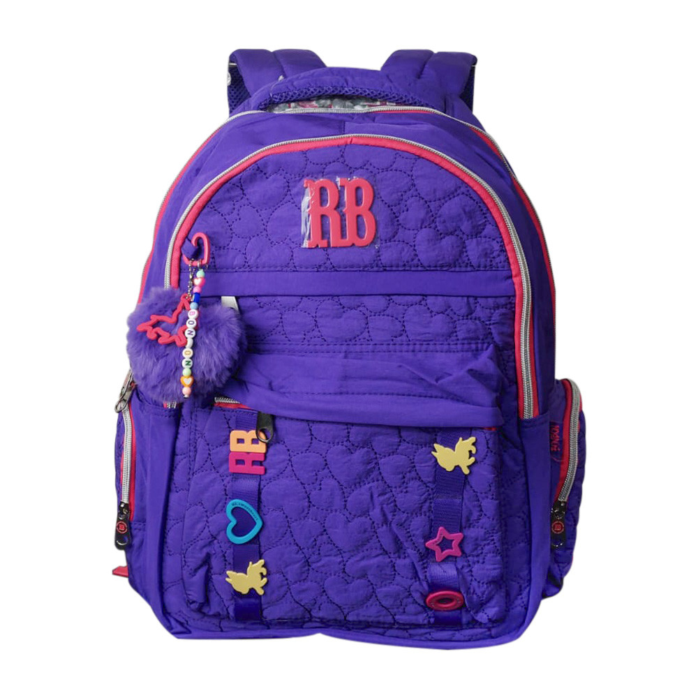 Mochila de Costas Escolar Juvenil com PomPom Rebecca Bonbon
