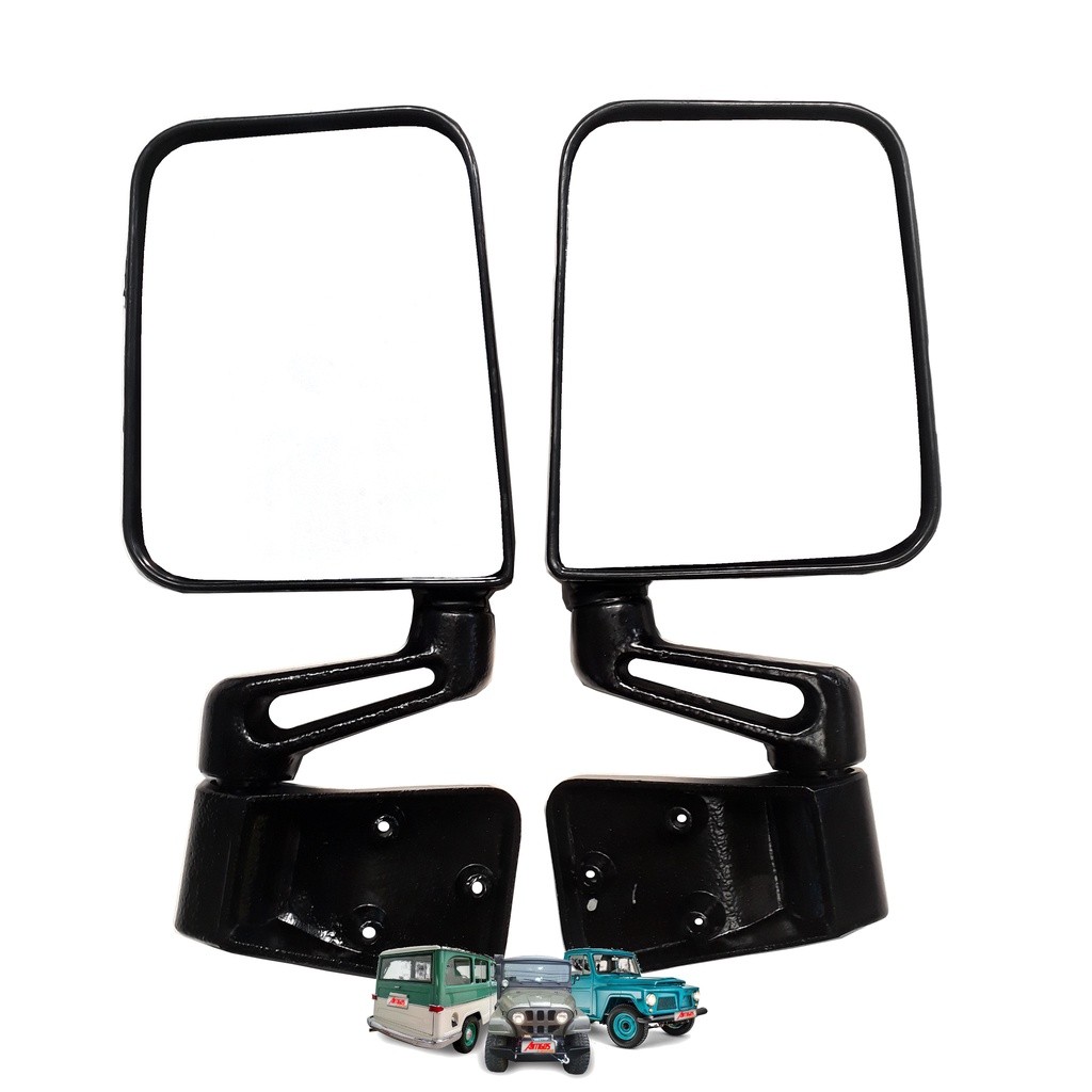 Par  de Retrovisor Jeep Willys Cj5 Rural F75 Modelo Wrangler