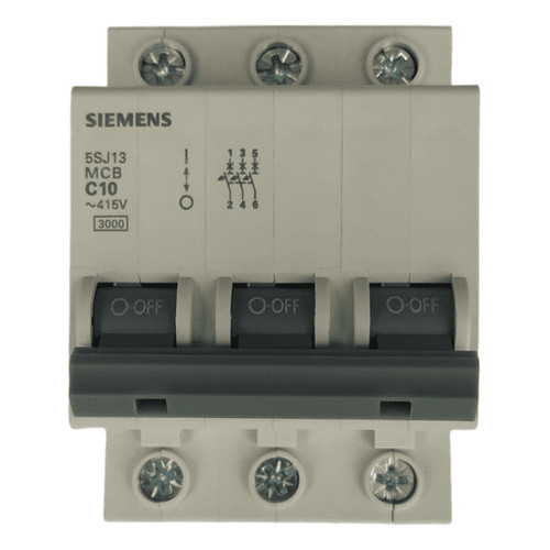 Disjuntor Trifasico Tripolar Mini Din Curva C 5Sj1 Siemens