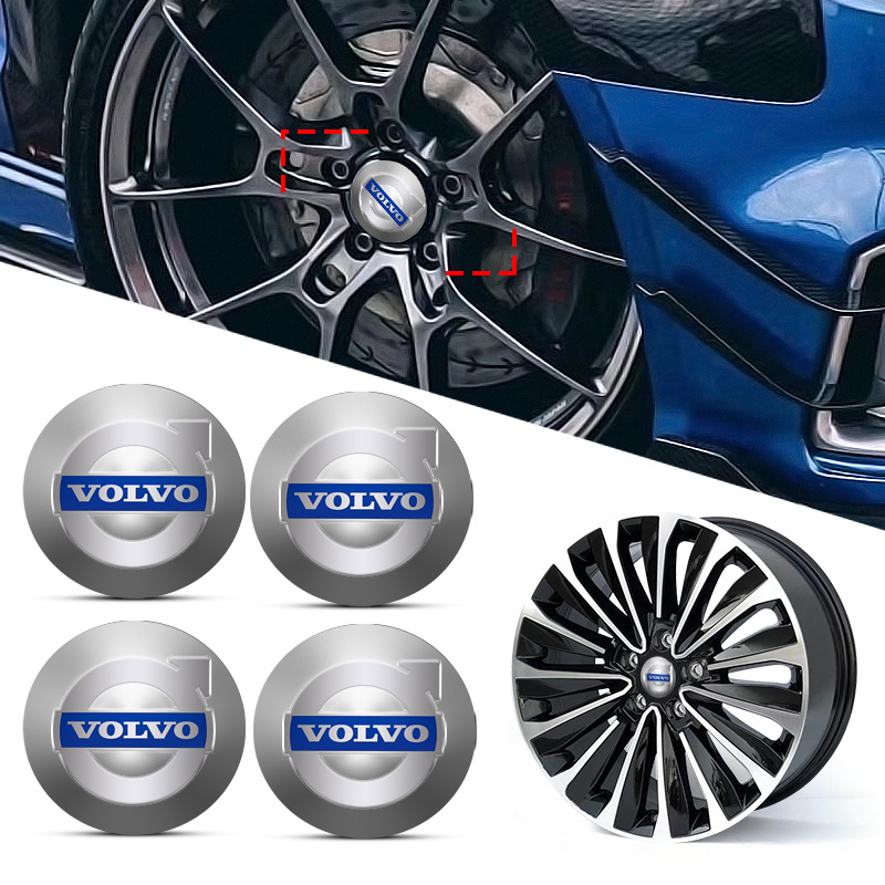4 Pçs 56mm Centro Da Roda Do Carro Hub Tampa Emblema Decalque Adesivo Para Volvo Rdesign XC90 S60 XC60 V70 S80 S40 V50 V