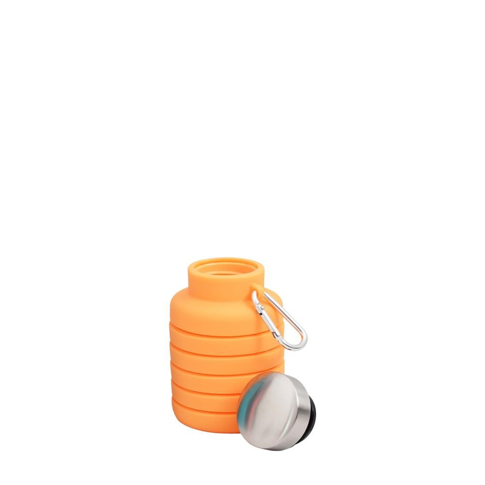 Garrafa Ecofriendly Retrátil Laranja 500ML Silicone