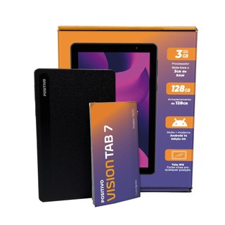 Tablet Positivo Vision TAB 7 3GB RAM 64GB Octa-Core Android 14 Go Wi-Fi - Tela 7” IPS – 3100mAh