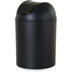 Lixeira Tampa Basculante 5l Cesto De Lixo Cozinha Banheiro Lavabo Preto Arthi