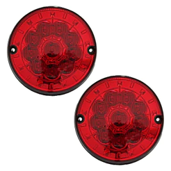 KIT 2 Lanterna Traseira Ônibus Caminhão 125mm 10 LED 12V VM