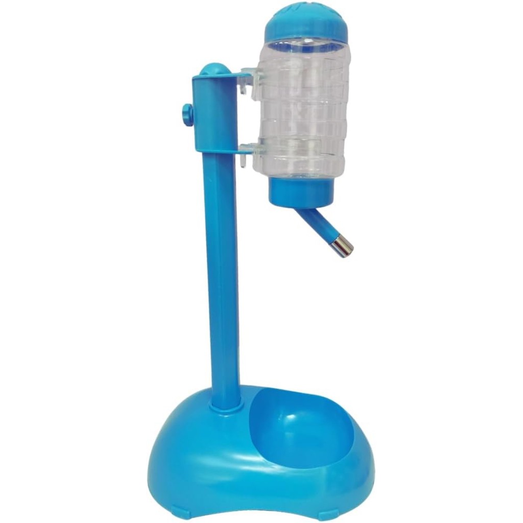 Comedouro e bebedouro automático Pet Chalesco Azul mantém comida e água sempre disponíveis para seu cão ou gato