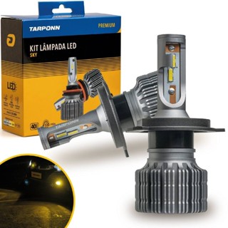 Kit Lâmpada Led Sky H4 40w 8200lm 3000k Amarela 12v Tarponn em Oferta na Shopee