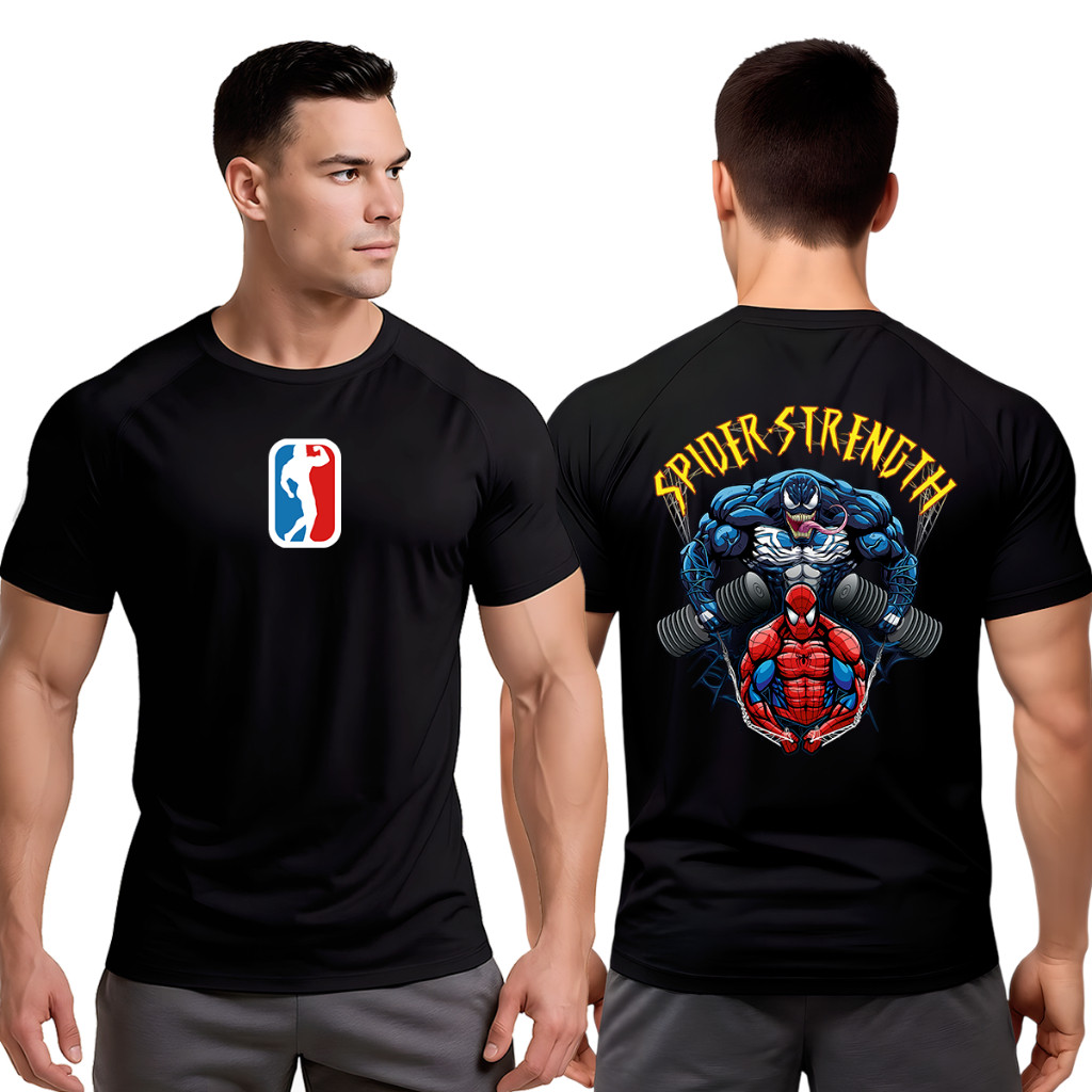 Camiseta Dry Fit Masculina Marvel Homem Aranha Venom Treino Muscle Fit
