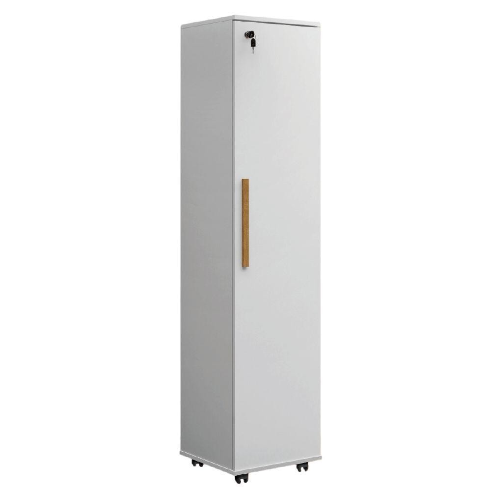 Armário Multiuso Para Escritório Com Chave E Rodízios 1 Porta Lune Branco J&a Branco em Oferta na Shopee