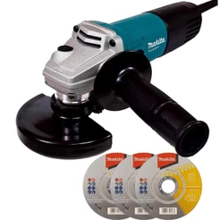 Esmerilhadeira Angular 4.1/2 POL 850W M9510B MAKITA MT + Kit Discos