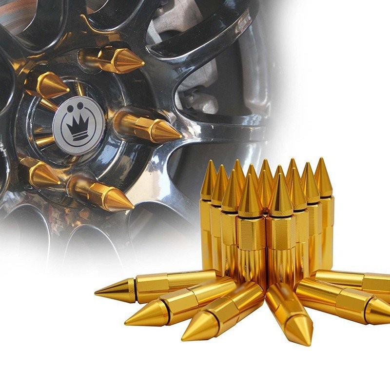 Porca Da Roda De Carro Universal 20 Pçs M12x1.5 7075 Alumínio Estendido Jantes/Rodas Spikes Nozes