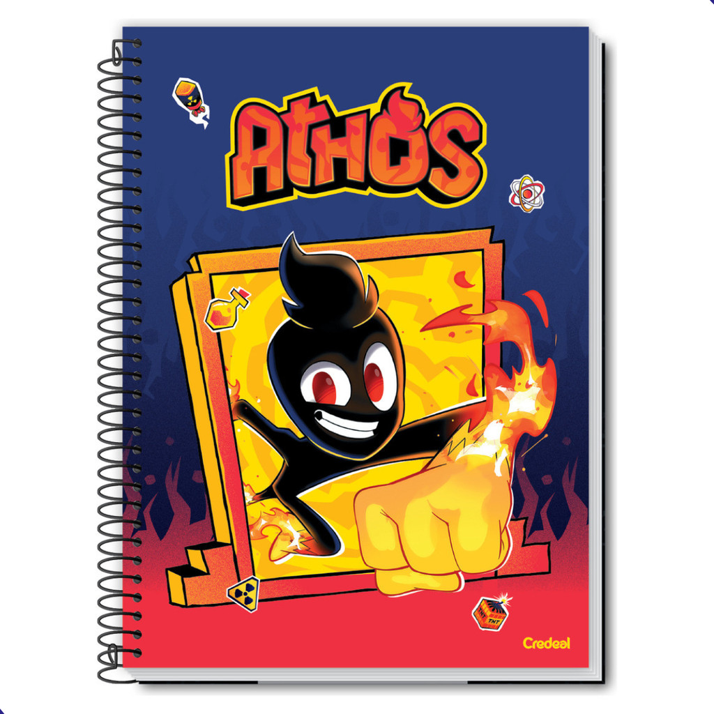 Caderno Athos e Problems Minecraft Univercitario 1 Materia 80 Folhas  - Credeal em Oferta na Shopee