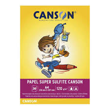 BLOCO DE DESENHO CANSON A4 120 GRAMATURA BRANCO em Oferta na Shopee