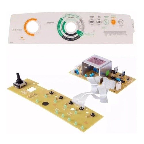 Placa E Adesivo Lavadora Cwc10 Cwg11 Cwk11 Cwk12 W10575084