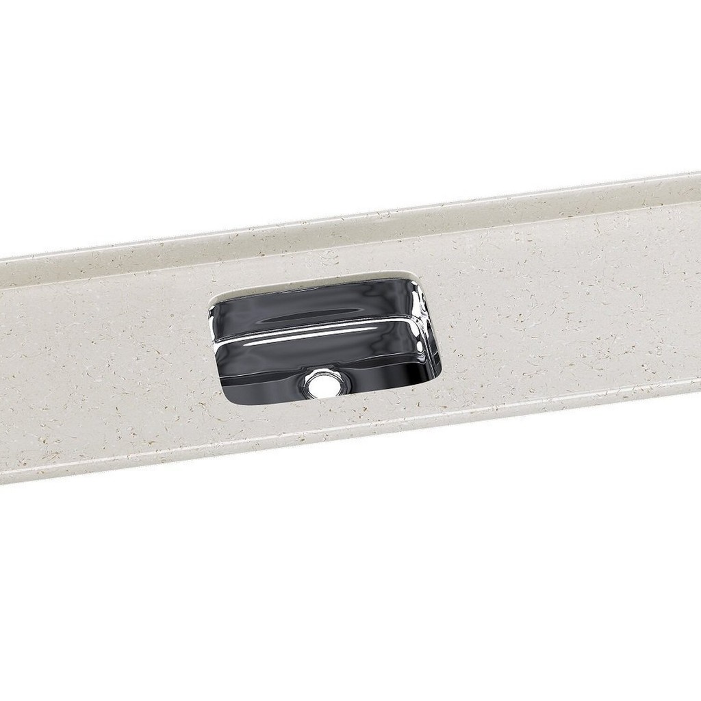 Pia Para Cozinha em Mármore Sintético com Cuba em Aço Inox 180cmx55cm  Travertino - Home & Living
