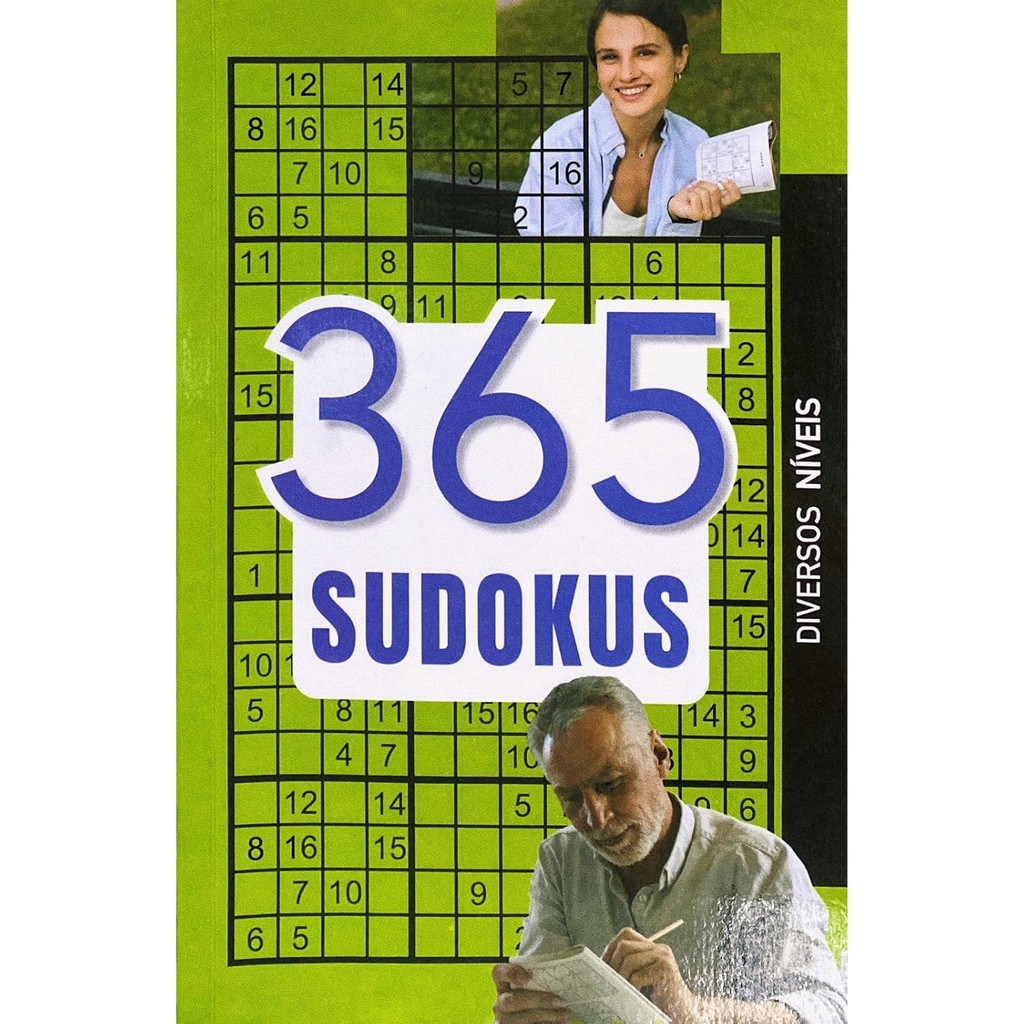365 Sudokus | Diversos Níveis | Verde em Oferta na Shopee