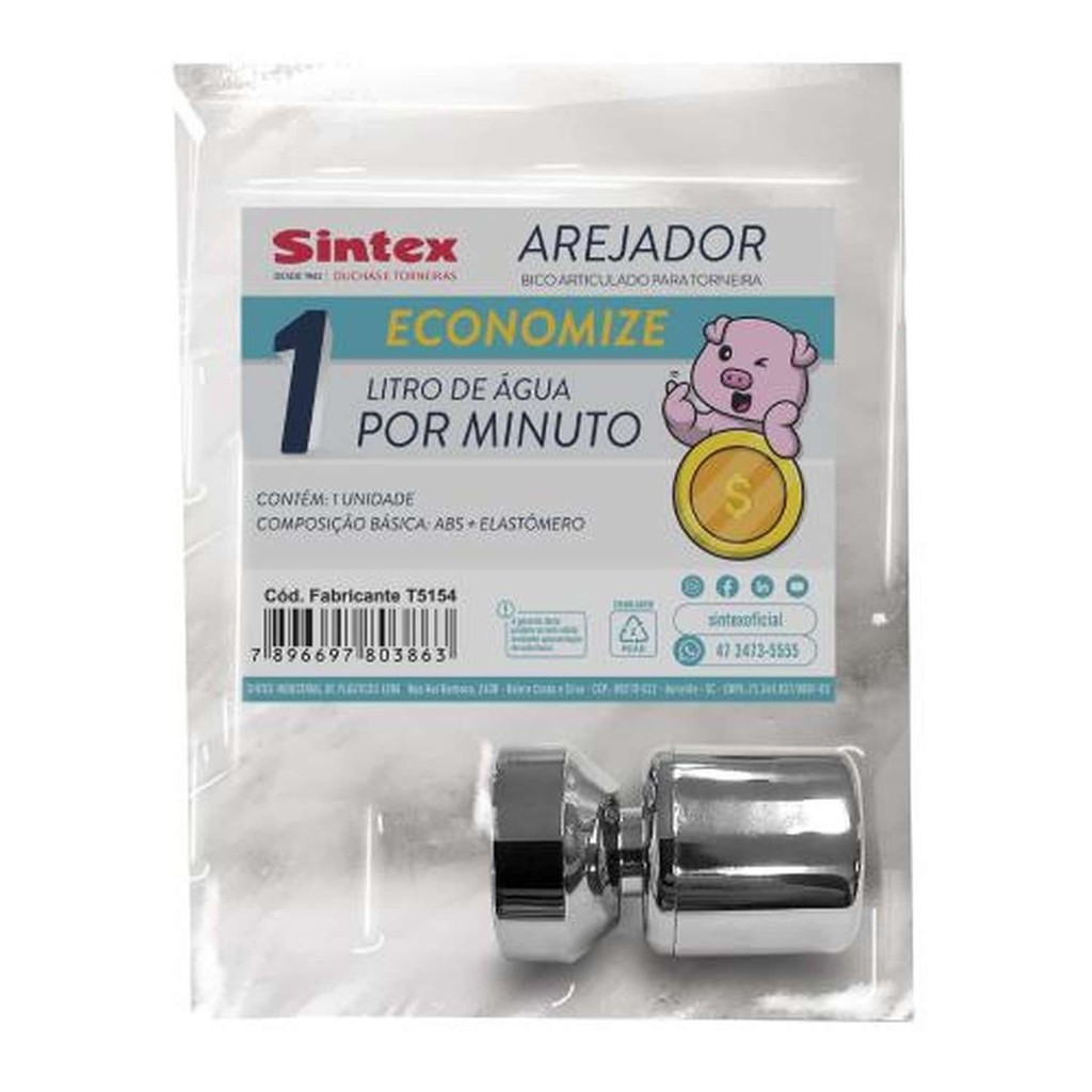 Arejador Articulado para Torneira - Economia de Água 1L/min - Sintex