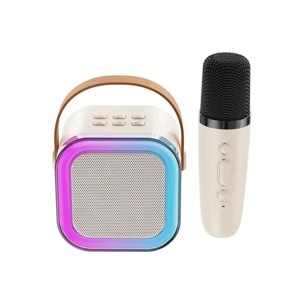 Mini Karaokê Infantil Branco com Microfone Fenix - MMK-468B em Oferta na Shopee