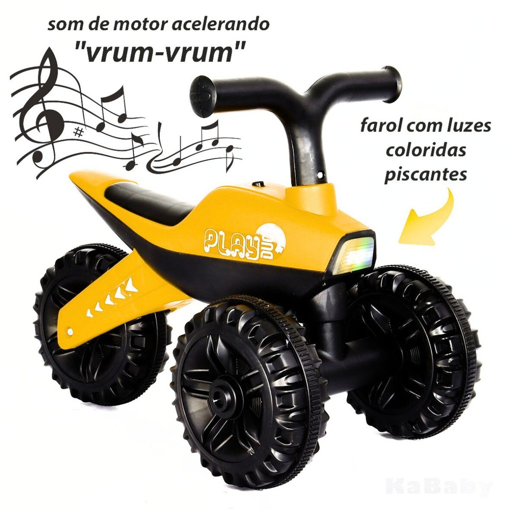 Moto De Equilíbrio Triciclo Infantil Luz Som 3 Rodas Kababy em Oferta na Shopee