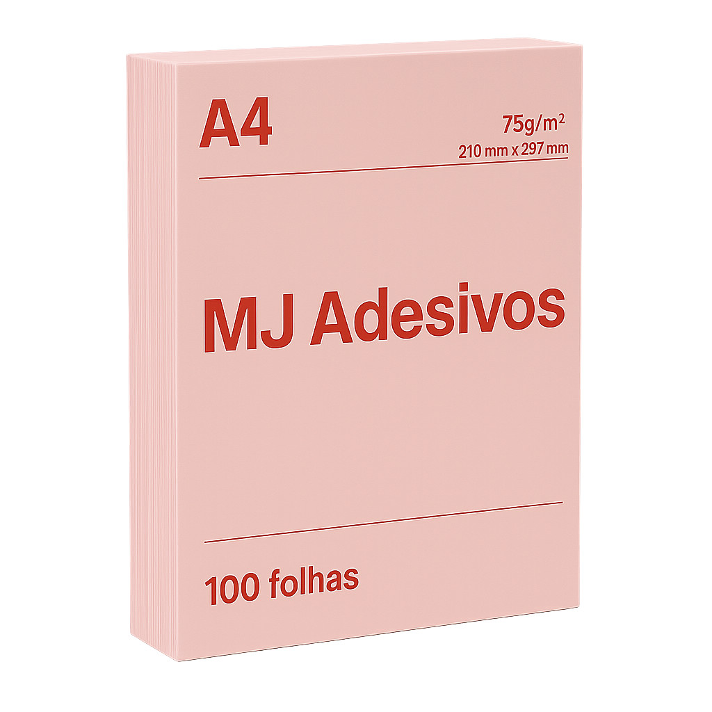 100 folhas Papel sulfite Rosa A4 75g 210mmx297mm Chamequinho em Oferta na Shopee