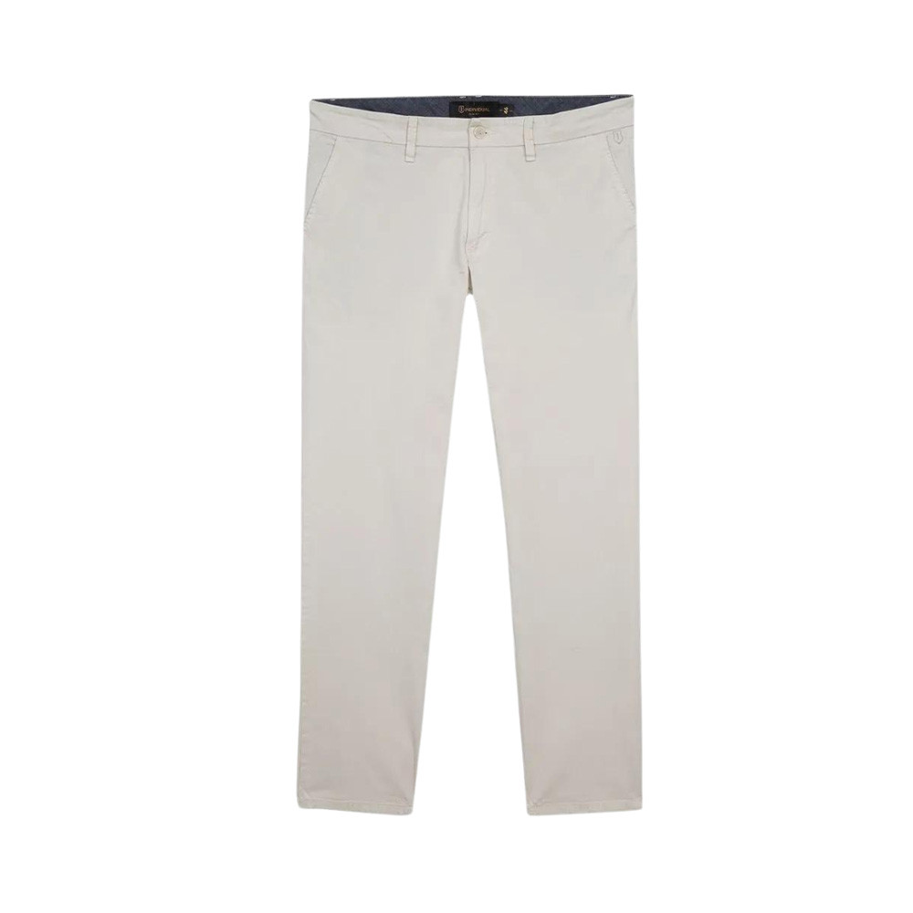 Calça Individual Sarja Slim Bolso Faca Off White