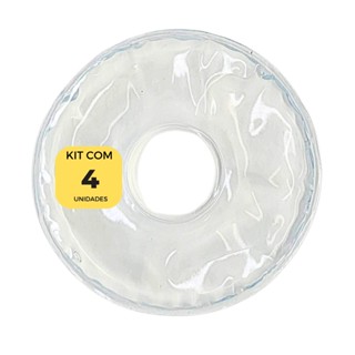Bolsa Termo Gel Redonda 9cm para Seios Frio e Quente Transparente (4 unidades) em Oferta na Shopee