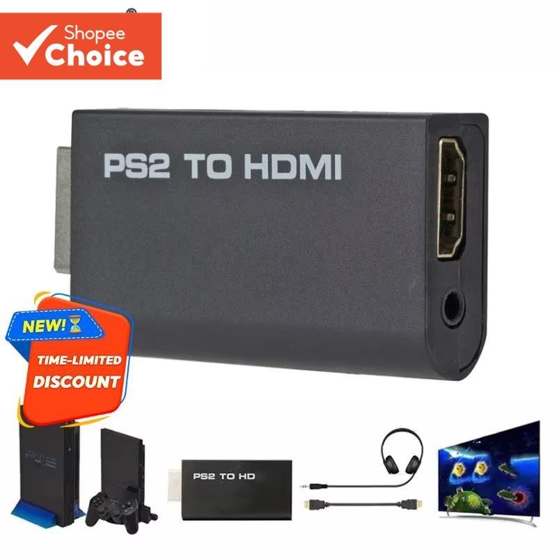 Adaptador Conversor 1080P PS2 Para HDMI PlayStation 2-Suporta Todos Os Modos De Exibição PS2 E PC
